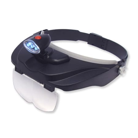 Pro Series LED Lighted Head Visor Magnifier - 1.5x 2x 2.5x 3x PR50402